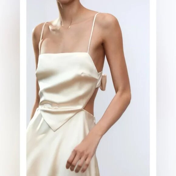 satin wrap dress - Picture 6 of 13